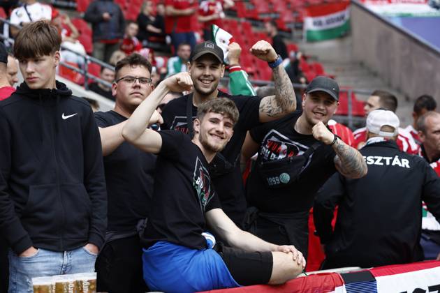 COLOGNE, RheinEnergie Stadium, 15-06-2024 , European Football Championship Euro2024, Group stage match no.2 between Hungary and Switzerland. Fans of Hungary Hungary - Switzerland (Euro2024) x25494998x Copyright: