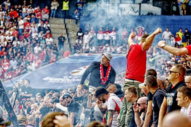 COLOGNE, RheinEnergie Stadium, 15-06-2024 , European Football Championship Euro2024, Group stage match no.2 between Hungary and Switzerland. Fans of Hungary Hungary - Switzerland (Euro2024) x25495182x Copyright: