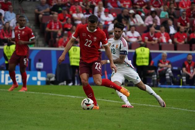 Football, UEFA Euro 2024, European Championship 2024, Group stage, Group A, Hungary Switzerland Cologne Stadium Fabian Fabian Schär Switzerland , Varga