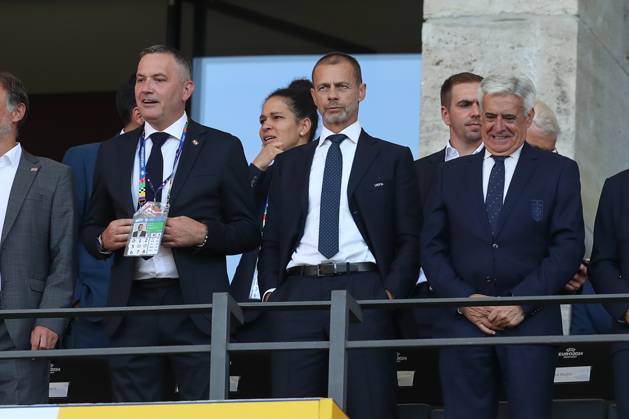 15 06 2024, xtgx, Football EM 2024, Spain Croatia emspor, v l Aleksander Ceferin UEFA Präsidennt DFL DFB REGULATIONS PROHIBIT ANY USE OF PHOTOGRAPHS as IMAGE SEQUENCES and or QUASI VIDEO Berlin