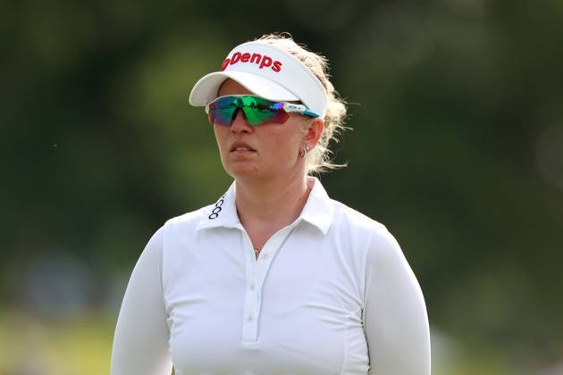 Meijer LPGA, Golf Damen Classic Nanna Koerstz Madsen of Smoerum, Denmark waits on the 18th fairway during the third round of the Meijer LPGA Classic for Simply Give golf tournament at Blythefield Country Club in Belmont, MI, USA Saturday, June 15, 2024. Belmont Michigan United States  Copyright: xAmyxLemusx originalFilename:lemus-meijerlp240615_npRqU.jpg