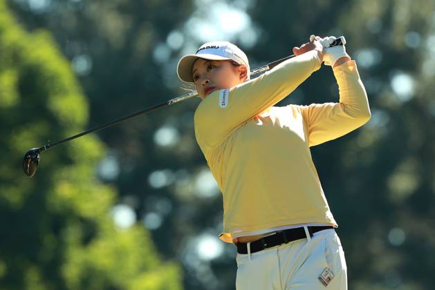 Meijer LPGA, Golf Damen Classic Mao Saigo of Japan tees off on the 6th hole during Day Three of the Meijer LPGA Classic for Simply Give golf tournament at Blythefield Country Club in Belmont, MI, USA Saturday, June 15, 2024. Belmont Michigan United States  Copyright: xJorgexLemusx originalFilename:lemus-meijerlp240615_npx58.jpg