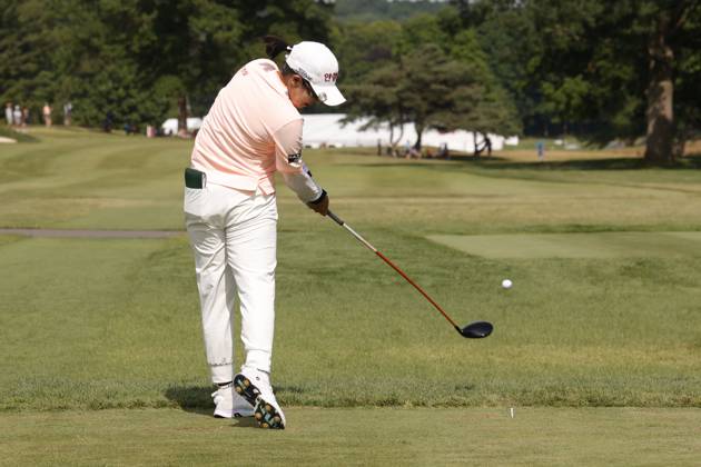 GRAND RAPIDS, MI - JUNE 15: LPGA, Golf Damen golfer Jin Hee Im plays her tee shot on the 17th hole during the LPGA Meijer LPGA Classic for Simply Give on June 15th, 2024, at Blythefield Country Club in Grand Rapids, Michigan. (Photo by Brian Spurlock Icon Sportswire) GOLF: JUN 15 LPGA Meijer LPGA Classic for Simply Give EDITORIAL USE ONLY Icon24061570