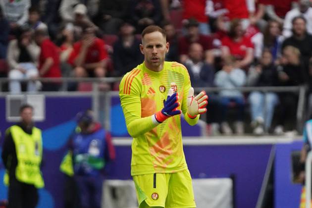 Football, UEFA Euro 2024, Euro 2024, Group stage, Group A, Hungary Switzerland Cologne Stadium Peter Galucsi, Hungary ,Action, Single image