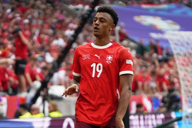 Football, UEFA Euro 2024, Euro 2024, Group stage, Group A, Hungary Switzerland Cologne Stadium Dan Ndoye Switzerland ,Action, Single image