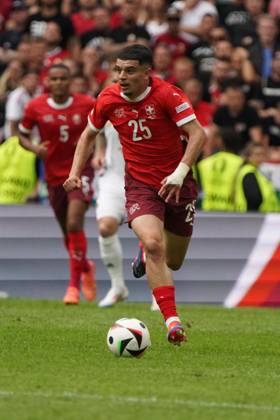 Football, UEFA Euro 2024, Euro 2024, Group stage, Group A, Hungary Switzerland Cologne Stadium Zeki Amdouni Switzerland ,Action, Single image