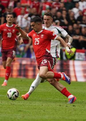 Football, UEFA Euro 2024, Euro 2024, Group stage, Group A, Hungary Switzerland Cologne Stadium Zeki Amdouni, Switzerland ,Action, Single image