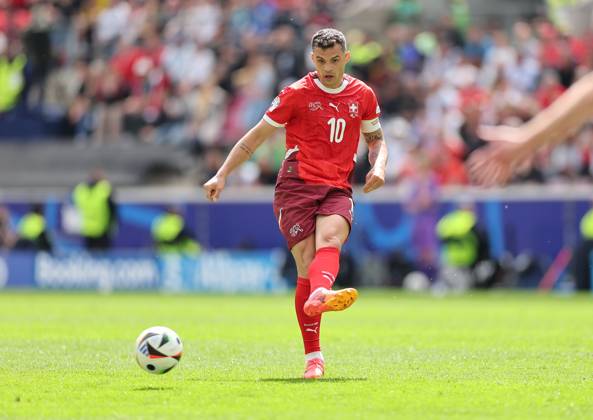 15 06 2024, European Football Championship, UEFA EURO 2024, Hungary Switzerland, Group A, Cologne Stadium, v l , Granit Xhaka Switzerland Copyright: HMBxMedia