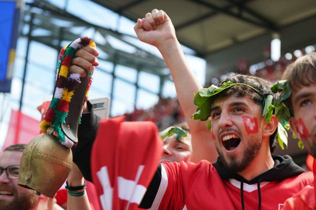 Football, UEFA Euro 2024, Euro 2024, Group stage, Group A, Hungary Switzerland Cologne Stadium Switzerland ,, Fans