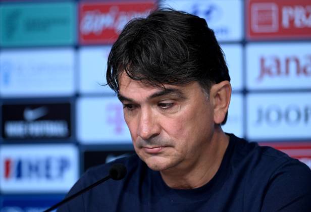Croatia EURO 2024 press conference, PK, Pressekonferenz Zlatko Dalic, head coach of Croatia, attends a press conference of Croatia national team, Nationalteam at UEFA EURO, EM, Europameisterschaft,Fussball 2024 Croatia base camp in Neuruppin, Germany on June 16, 2024. MarkoxLukunic PIXSELL