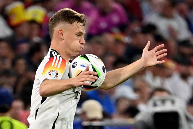 14 06 2024, xjrdrx, Football EM 2024, Germany Scotland emspor, v l Joshua Kimmich Deutsche Fussball Nationalmannschaft DFB DFL DFB REGULATIONS PROHIBIT ANY USE OF PHOTOGRAPHS as IMAGE SEQUENCES and or QUASI VIDEO Munich
