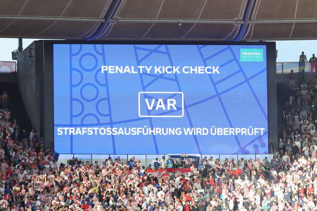 15 06 2024, xtgx, European Football Championship 2024, Spain Croatia emspor, v l symbol photo, symbol image, symbol, VAR, video evidence DFL DFB REGULATIONS PROHIBIT ANY USE OF PHOTOGRAPHS as IMAGE SEQUENCES and or QUASI VIDEO Berlin