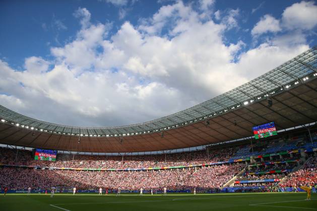 15 06 2024, xtgx, European Football Championship 2024, Spain Croatia emspor, v l symbol photo, symbol image, symbol, view interior Olympic Stadium DFL DFB REGULATIONS PROHIBIT ANY USE OF PHOTOGRAPHS as IMAGE SEQUENCES and or QUASI VIDEO Berlin