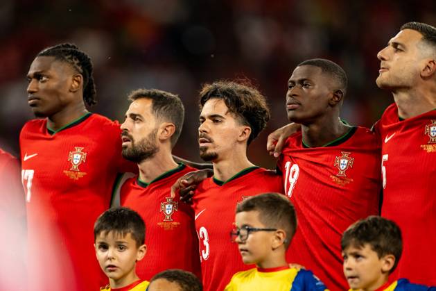 Portugal v Czech Republic, UEFA EURO, EM, Europameisterschaft,Fussball 2024, Leipzig, Germany Leipzig, Germany. 18th, June 2024. Vitinha (23) and Nuno Mendes (19) of Portugal seen during the UEFA Euro 2024 match in Group F between Portugal and Czech Republic at Red Bull Arena in Leipzig. Leipzig Germany Copyright: xGonzalesxPhoto FrederikkexJensenx