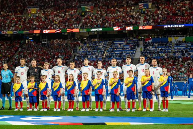 Portugal v Czech Republic, UEFA EURO, EM, Europameisterschaft,Fussball 2024, Leipzig, Germany Leipzig, Germany. 18th, June 2024. The players of Czech Republic line up for the UEFA Euro 2024 match in Group F between Portugal and Czech Republic at Red Bull Arena in Leipzig. Leipzig Germany Copyright: xGonzalesxPhoto FrederikkexJensenx
