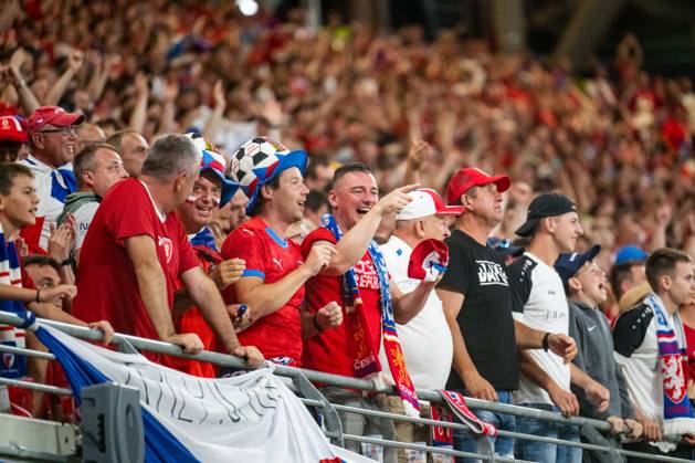 Portugal v Czech Republic, UEFA EURO, EM, Europameisterschaft,Fussball 2024, Leipzig, Germany Leipzig, Germany. 18th, June 2024. Football fans of Czech Republic seen on the stands during the UEFA Euro 2024 match in Group F between Portugal and Czech Republic at Red Bull Arena in Leipzig. Leipzig Germany Copyright: xGonzalesxPhoto FrederikkexJensenx