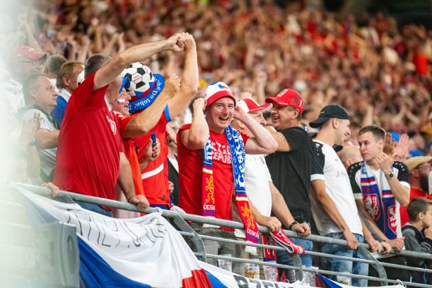 Portugal v Czech Republic, UEFA EURO, EM, Europameisterschaft,Fussball 2024, Leipzig, Germany Leipzig, Germany. 18th, June 2024. Football fans of Czech Republic seen on the stands during the UEFA Euro 2024 match in Group F between Portugal and Czech Republic at Red Bull Arena in Leipzig. Leipzig Germany Copyright: xGonzalesxPhoto FrederikkexJensenx