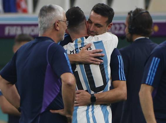 Lionel Messi and Lionel Scaloni Argentina vs Croatia 13 12 2022 ARGENTINA WORLD CHAMPIONSHIP SPECIAL FROM QATAR Copyright: xxx