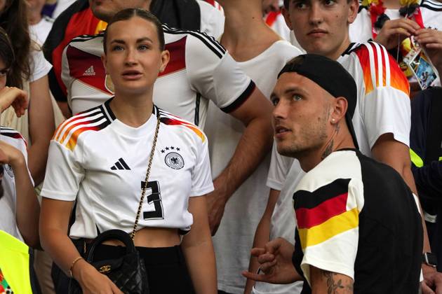 EURO 2024, Football, UEFA Euro 2024, Euro 2024, Group stage, Group A, Germany Hungary, 19 06 2024, Stuttgartarena Stuttgart Eva Katharina, girlfriend of David Raum Germany,