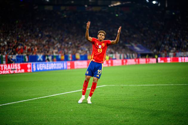 GELSENKIRCHEN, GERMANY - 20 JUNE, 2024: Lamine Yamal, The football match of EURO 2024 Spain vs. Italy at Veltins Arena Copyright: xVITALIIxKLIUIEVx