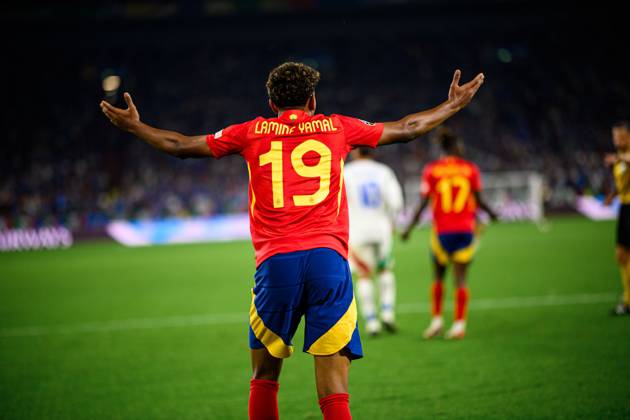 GELSENKIRCHEN, GERMANY - 20 JUNE, 2024: Lamine Yamal, The football match of EURO 2024 Spain vs. Italy at Veltins Arena Copyright: xVITALIIxKLIUIEVx