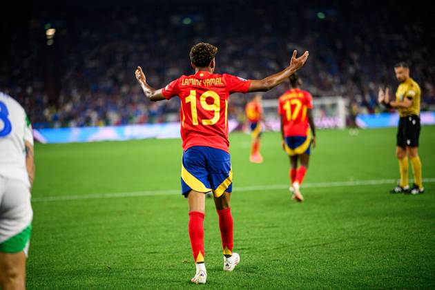 GELSENKIRCHEN, GERMANY - 20 JUNE, 2024: Lamine Yamal, The football match of EURO 2024 Spain vs. Italy at Veltins Arena Copyright: xVITALIIxKLIUIEVx