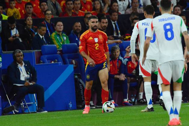 UEFA European Football Championship - UEFA EURO, EM, Europameisterschaft,Fussball 2024 - Spain vs Italy Dani Carvajal (Spain) in action during UEFA Euro 2024 - Spain vs Italy, UEFA European Football Championship in Gelsenkirchen, Germany, June 20 2024 Gelsenkirchen Germany  Copyright: xIPAxSport ABACAx