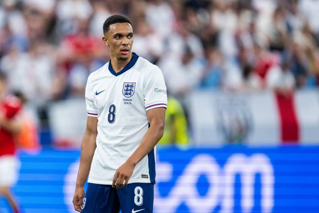 240620 Trent Alexander Arnold of England during the UEFA Euro 2024 Football Championship match between Denmark and England on June 20, 2024 in Frankfurt Photo Mathias Bergeld BILDBYRAN code MB MB0939 fotboll football soccer fotballs em europamästerskap em uefa euro uefa european football championship euro 2024 danmark denmark england bbeng Copyright: MATHIASxBERGELD BB240620MB208