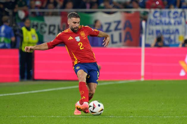UEFA European Football Championship - UEFA EURO, EM, Europameisterschaft,Fussball 2024 - Spain vs Italy Dani Carvajal of Spain during UEFA Euro 2024 - Spain vs Italy, UEFA European Football Championship in Gelsenkirchen, Germany, June 20 2024 Gelsenkirchen Germany  Copyright: xIPAxSport ABACAx