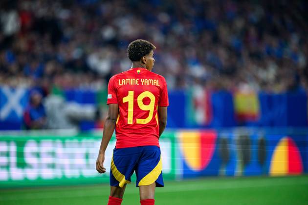 GELSENKIRCHEN, GERMANY - 20 JUNE, 2024: Lamine Yamal The football match of EURO 2024 Spain vs. Italy at Veltins Arena Copyright: xVITALIIxKLIUIEVx