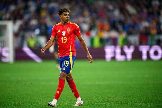 GELSENKIRCHEN, GERMANY - 20 JUNE, 2024: Lamine Yamal The football match of EURO 2024 Spain vs. Italy at Veltins Arena Copyright: xVITALIIxKLIUIEVx