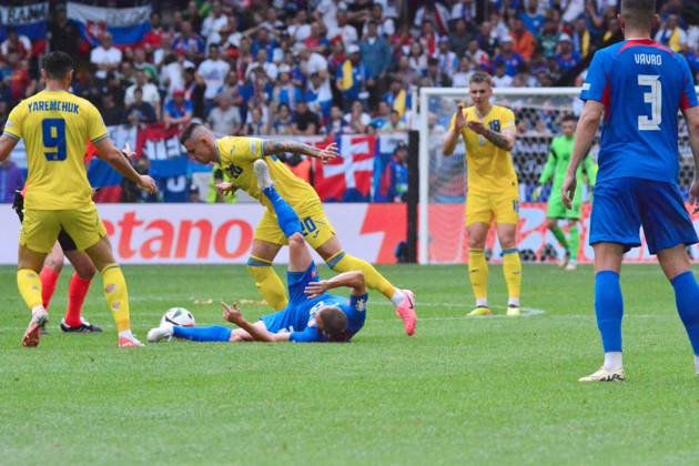 UEFA European Football Championship - UEFA EURO, EM, Europameisterschaft,Fussball 2024 - Slovakia vs Ukraine Oleksandr Zubkov (Ukraine) in action during UEFA Euro 2024 - Slovakia vs Ukraine, UEFA European Football Championship in Dusseldorf, Germany, June 21 2024 Dusseldorf Germany  Copyright: xIPAxSport ABACAx
