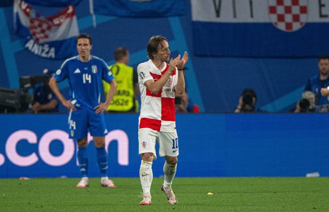 Football, Men, Season 2023 24, UEFA Euro 2024, Group B 3 Matchday in Leipzig, Croatia Italy, Luka Modric Croatia , 24 06 2024, Copyright: xMatthiasxKochx