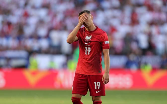25 06 2024, European Football Championship, UEFA EURO 2024, France Poland, Group D, BVB Stadium Dortmund, v l , Przemyslaw Frankowski Poland disappointed, disappointed looking, dissapointed, sad, frustrated, frustrated, frustrated Copyright: HMBxMedia