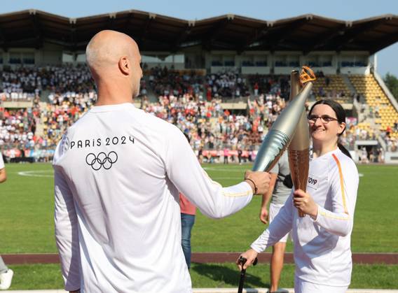 Paris 2024, Olympics, torch relay in Mulhouse