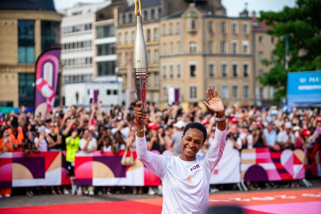 Paris 2024, Olympics, torch relay in Metz