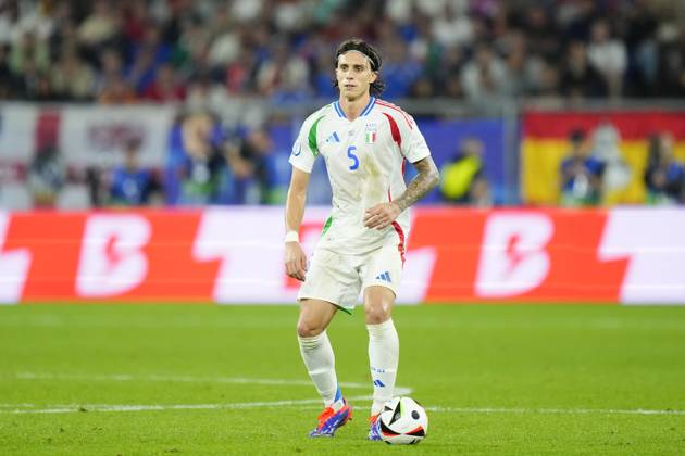 Spain v Italy: Group B - UEFA EURO, EM, Europameisterschaft,Fussball 2024 Riccardo Calafiori centre-back of Italy and Bologna FC 1909 during the UEFA EURO 2024 group stage match between Spain and Italy at Arena AufSchalke on June 20, 2024 in Gelsenkirchen, Germany. Gelsenkirchen Germany  Copyright: xJosexBretonx originalFilename:bretonhernandez-spainvit240620_npRUJ