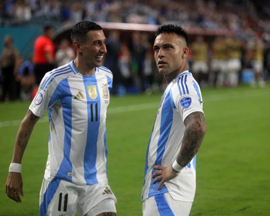 Alejandro Garnacho Lautaro Martinez and AngelDi Maria ARGENTINA VS PERU Date 29 06 2024 COPA AMERICA UNITED STATES Copyright: xxDanielFerrarix