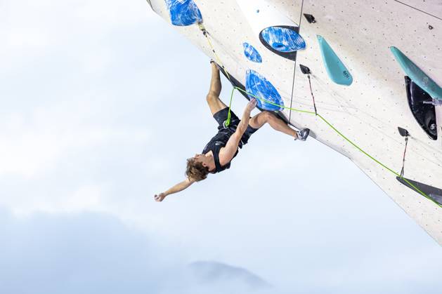 30 06 2024, Innsbruck, AUT, IFSC, Climbing World Cup Innsbruck 2024, Men, Lead Climbing, Final, in the picture Colin Duffy USA Colin Duffy of the USA during the final of men Lead competition IFSC Climbing World Cup in Innsbruck, Austria on 2024 06 30 Expa Innsbruck  EP_gro