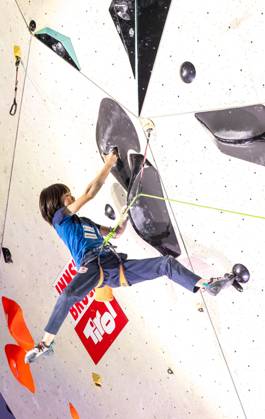 30 06 2024, Innsbruck, AUT, IFSC, Climbing World Cup Innsbruck 2024, women, lead climbing, final, in the picture Ai Mori JPN Ai Mori of Japan during the final of women Lead competition IFSC Climbing World Cup in Innsbruck, Austria on 2024 06 30 Expa Innsbruck  EP_gro