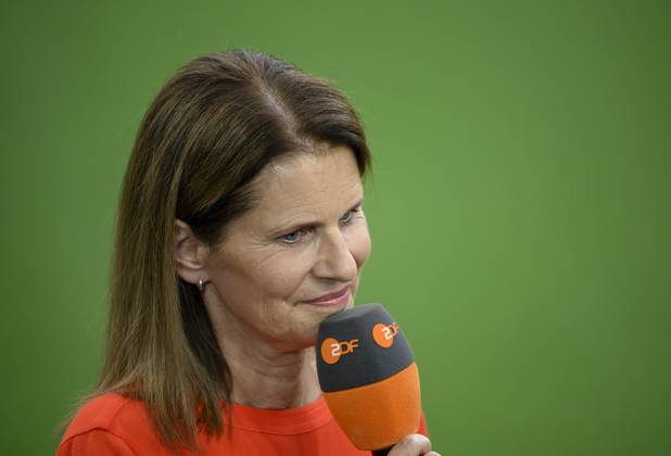 Katrin MUELLER HOHENSTEIN Müller Hohenstein ZDF Moderator Round of 16, Match M37, Germany GER Denmark DEN 2 0, on 29 06 2024 in Dortmund Germany European Football Championship 2024 from 14 06 14 07 2024 in Germany Â