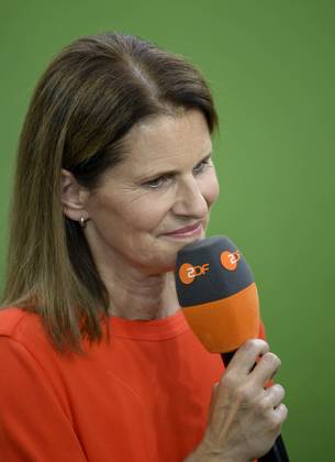 Katrin MUELLER HOHENSTEIN Müller Hohenstein ZDF Moderator Round of 16, Match M37, Germany GER Denmark DEN 2 0, on 29 06 2024 in Dortmund Germany European Football Championship 2024 from 14 06 14 07 2024 in Germany Â