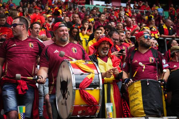 GER: France v Belgium. UEFA EURO, EM, Europameisterschaft,Fussball 2024 Belgium fans during the UEFA Euro 2024 match between France and Belgium, Round of 16, played at Dusseldorf Arena on July 1, 2024 in Düsseldorf, Germany. kpng Copyright: xSergioxRuizx xPRESSINPHOTOx PS__FRA_BEL_670