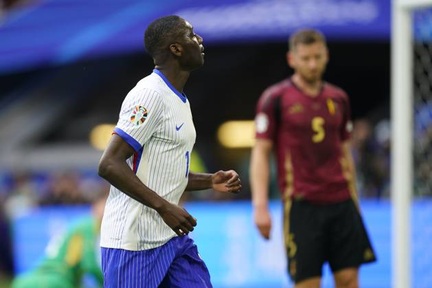 GER: France v Belgium. UEFA EURO, EM, Europameisterschaft,Fussball 2024 Randal Kolo Muani of France celebrates after scoring the 1-0 during the UEFA Euro 2024 match between France and Belgium, Round of 16, played at Dusseldorf Arena on July 1, 2024 in Düsseldorf, Germany. kpng Copyright: xSergioxRuizx xPRESSINPHOTOx PS_240701_FRA_BEL_911
