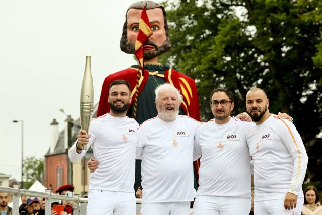 Paris 2024, Olympics, torch relay in Avesnes sur Helpe