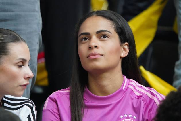 National team, football, UEFA Euro2024, EM 2024, Dortmund, Germany Denmark Sabrina girlfriend of nico schlotterbeck, Germany, action, single image