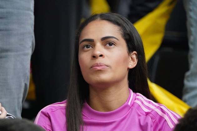 National team, football, UEFA Euro2024, EM 2024, Dortmund, Germany Denmark Sabrina girlfriend of nico schlotterbeck, Germany, action, single image