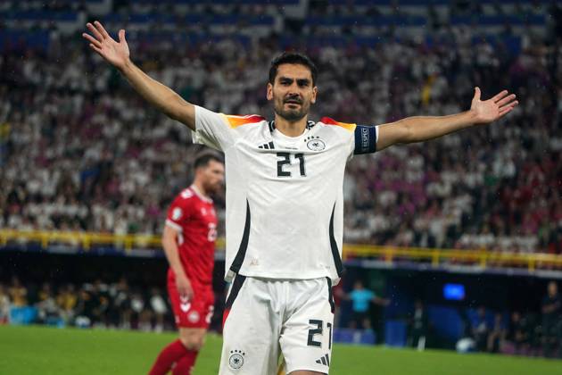 National team, football, UEFA Euro2024, Euro 2024, Dortmund, Germany Denmark Ilkay Gündogan , Germany, action, single image