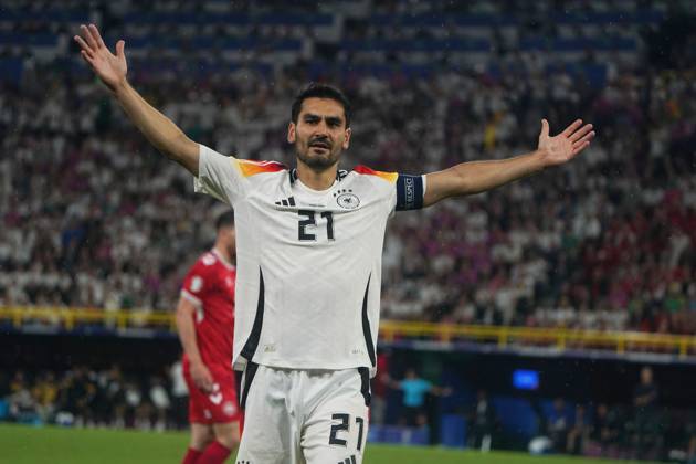 National team, football, UEFA Euro2024, Euro 2024, Dortmund, Germany Denmark Ilkay Gündogan Germany, action, single image
