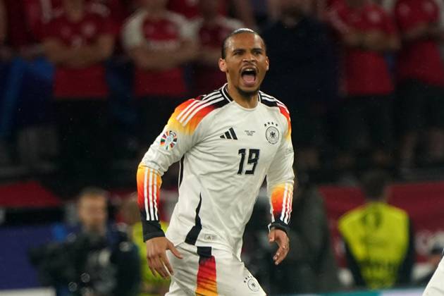 National team, football, UEFA Euro2024, Euro 2024, Dortmund, Germany Denmark Leroy sane , Germany, action, single image